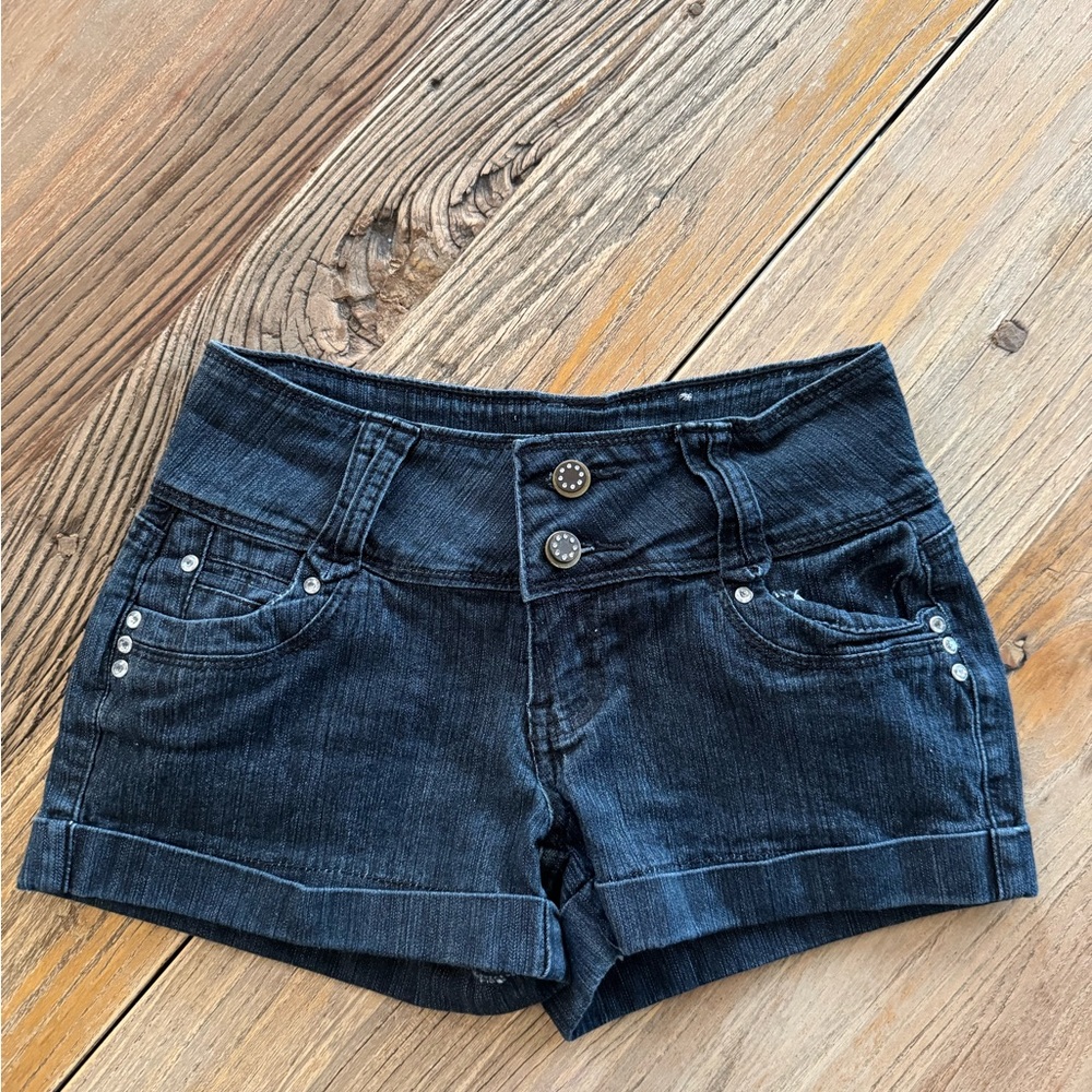 Dark Blue Denim Women's Shorts